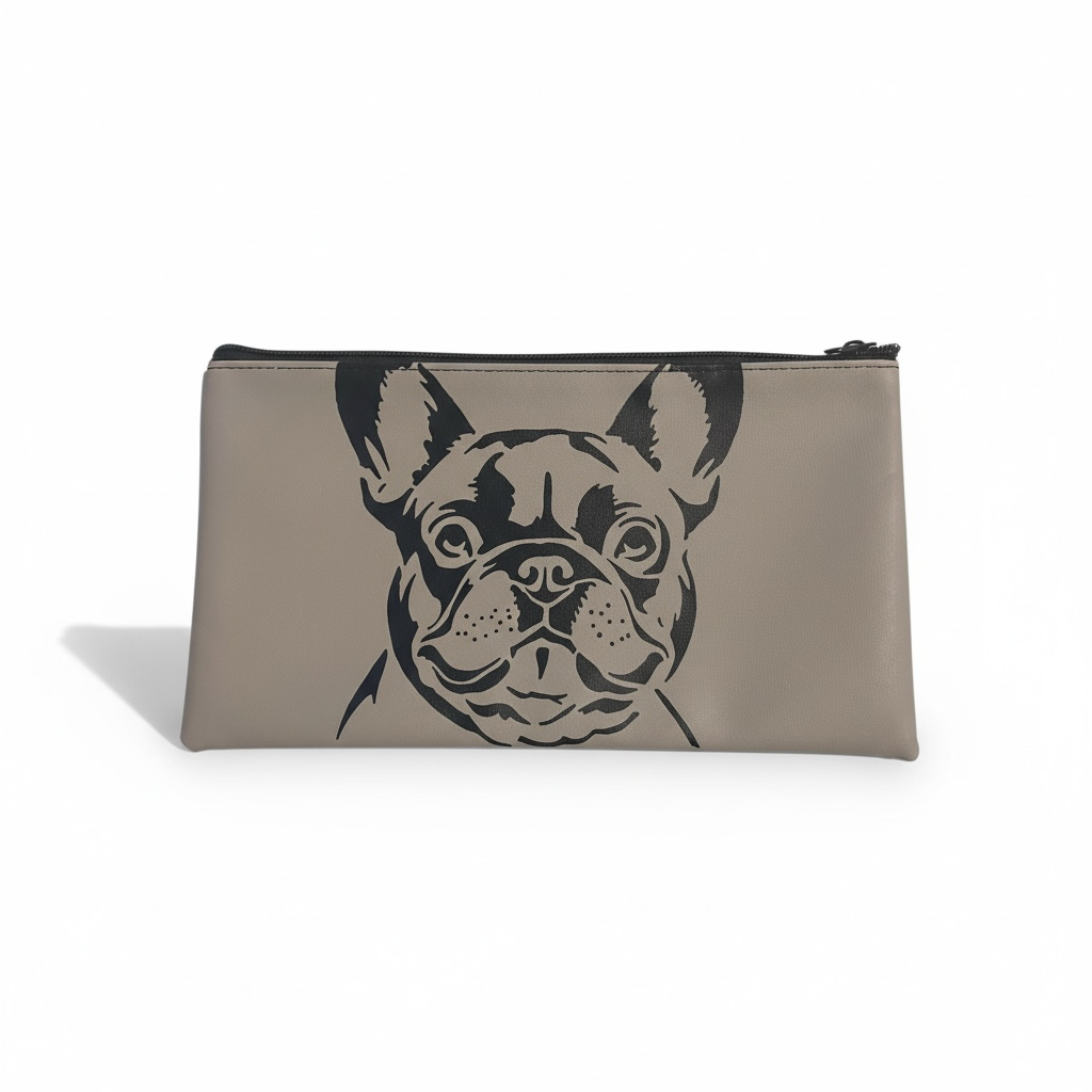 🐾 Pochette Grise - Bouledogue