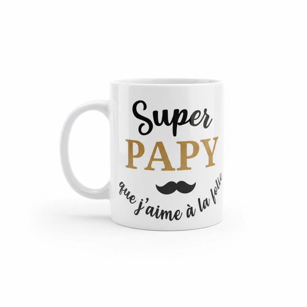 Mug « Super papy que j’aime à la folie »