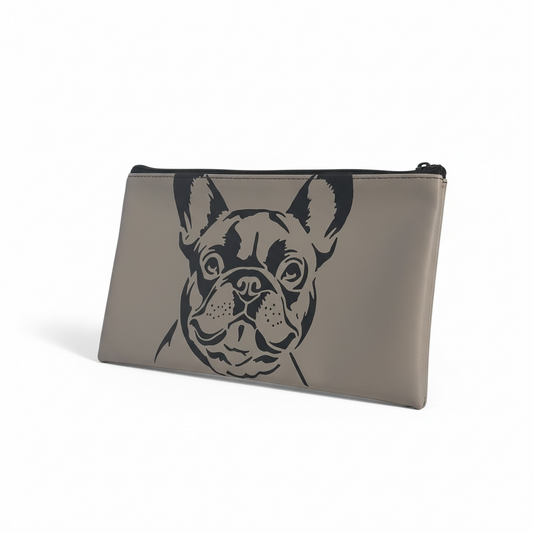 🐾 Pochette Grise - Bouledogue